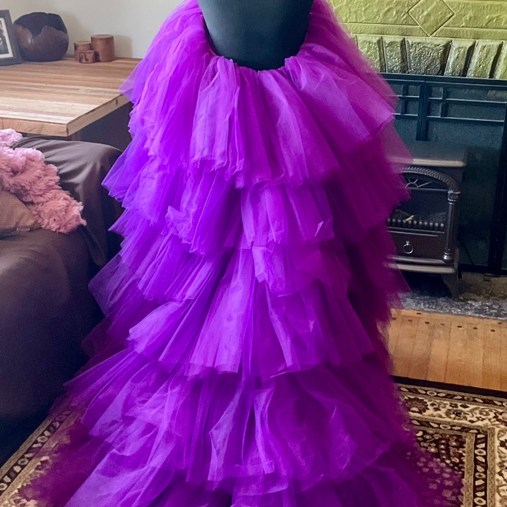 Custom Plum Fabulous Gauze Gown with Train!